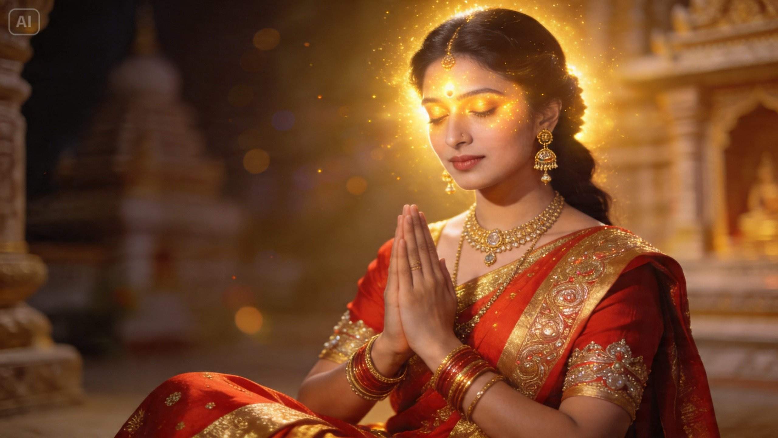 Radha rani ai Foto prompt Hintergrundbild
