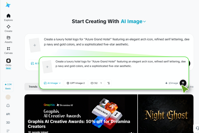 Enter your hotel name and logo prompt