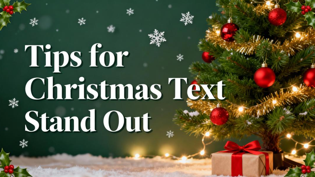 Some tips to make your Christmas text shine