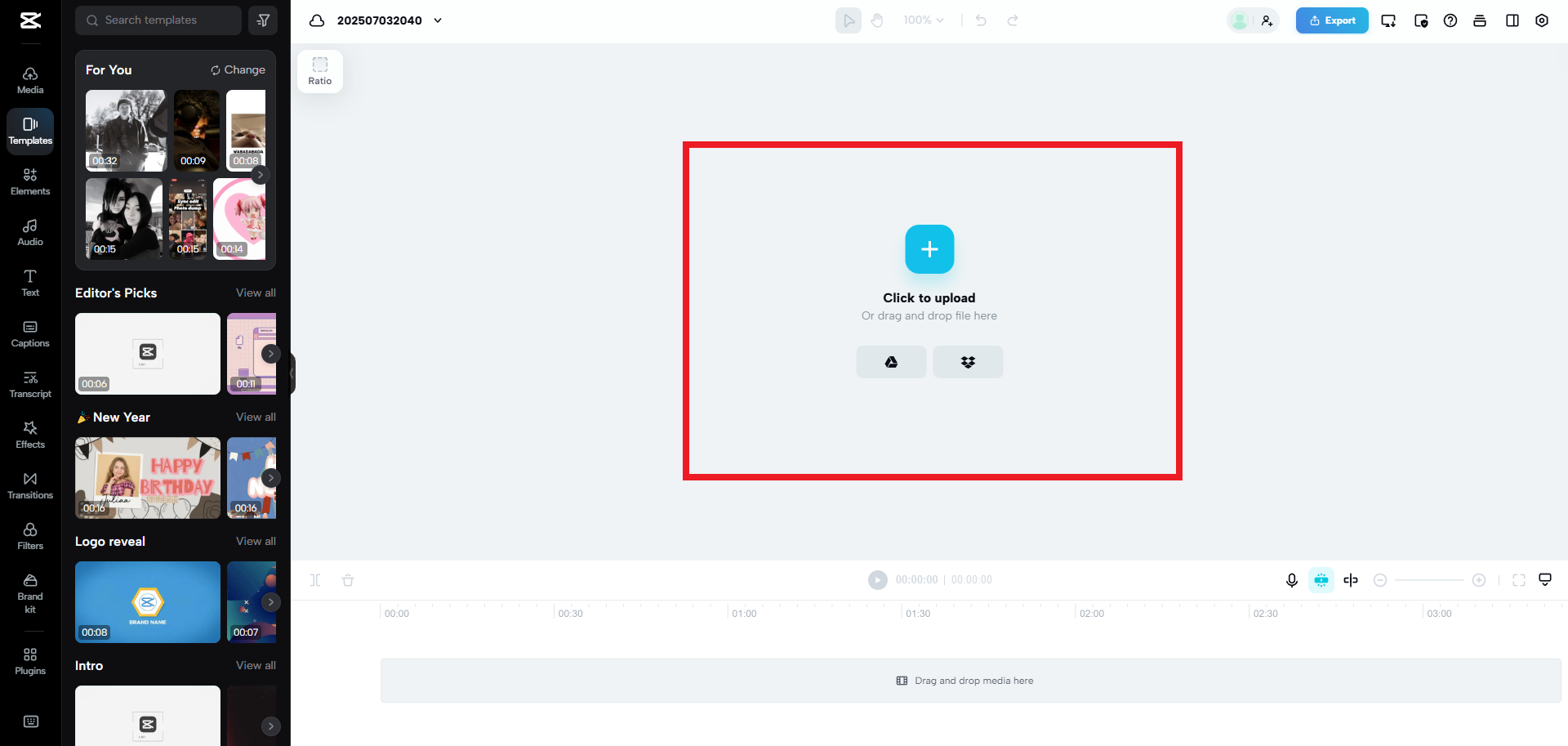 Upload your watermarked video file