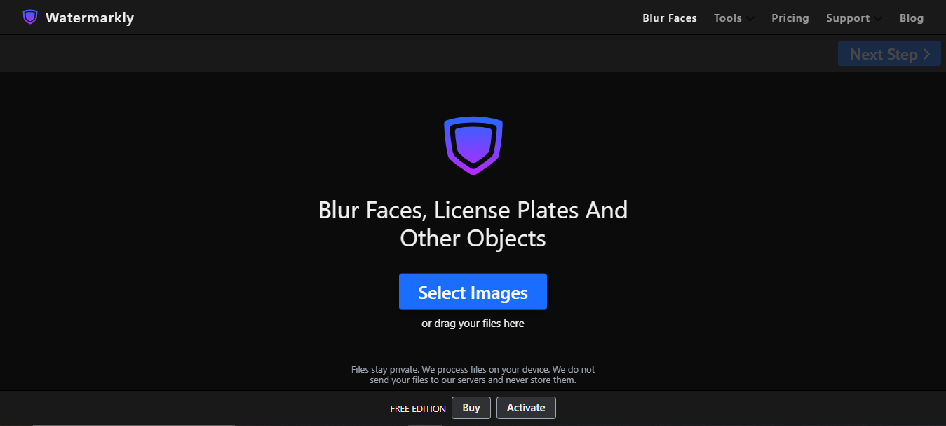 Watermarkly - una aplicación de difuminación facial de renombre