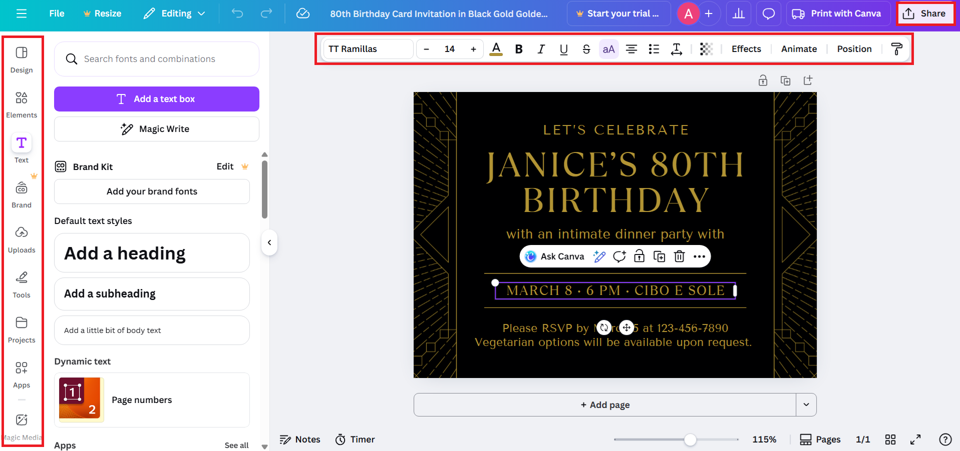 Edit and download your final design
