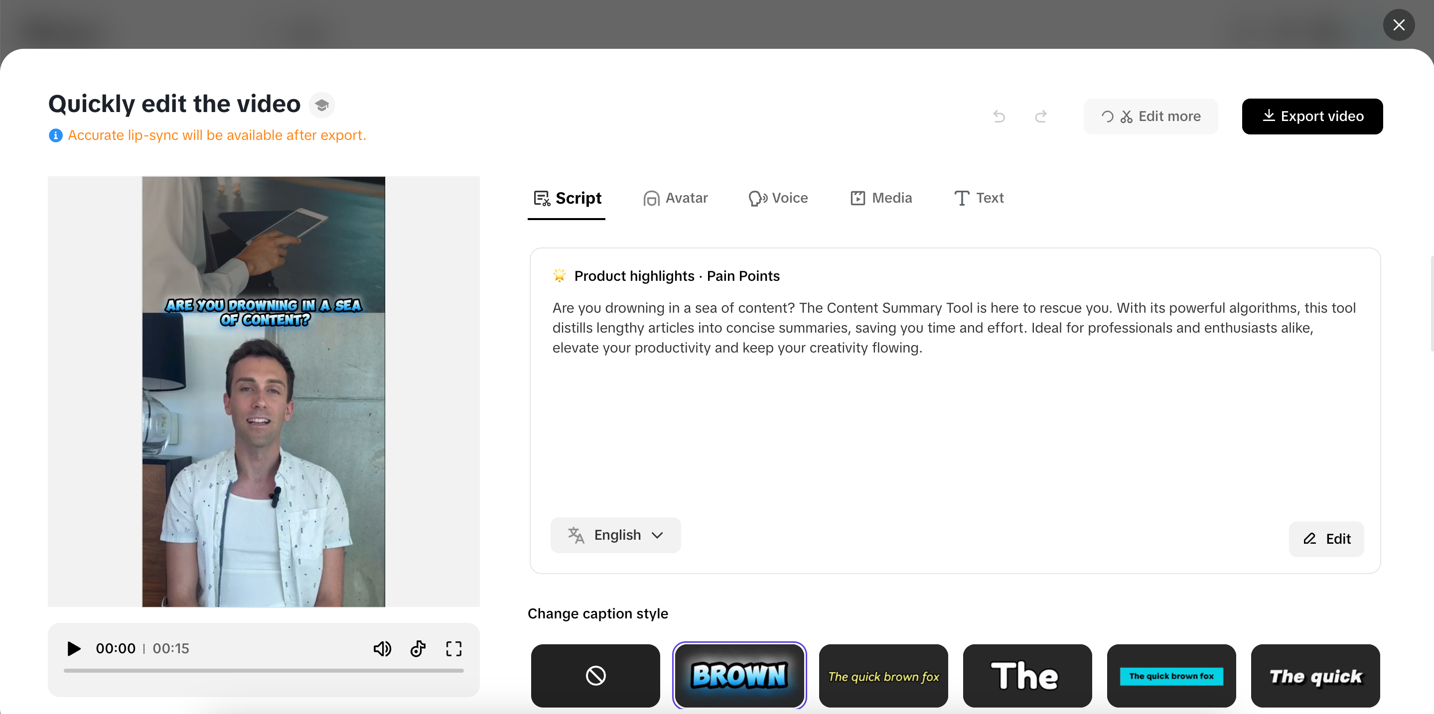 Edit your video