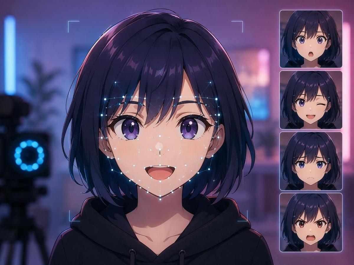 anime facial motion capture AI prompt cover 1 in 4:3