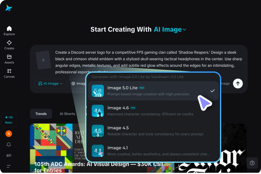 Step 2: Select the model and generate