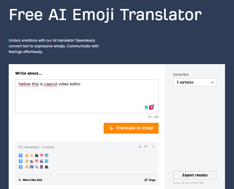 Ahrefs Emoji Translator