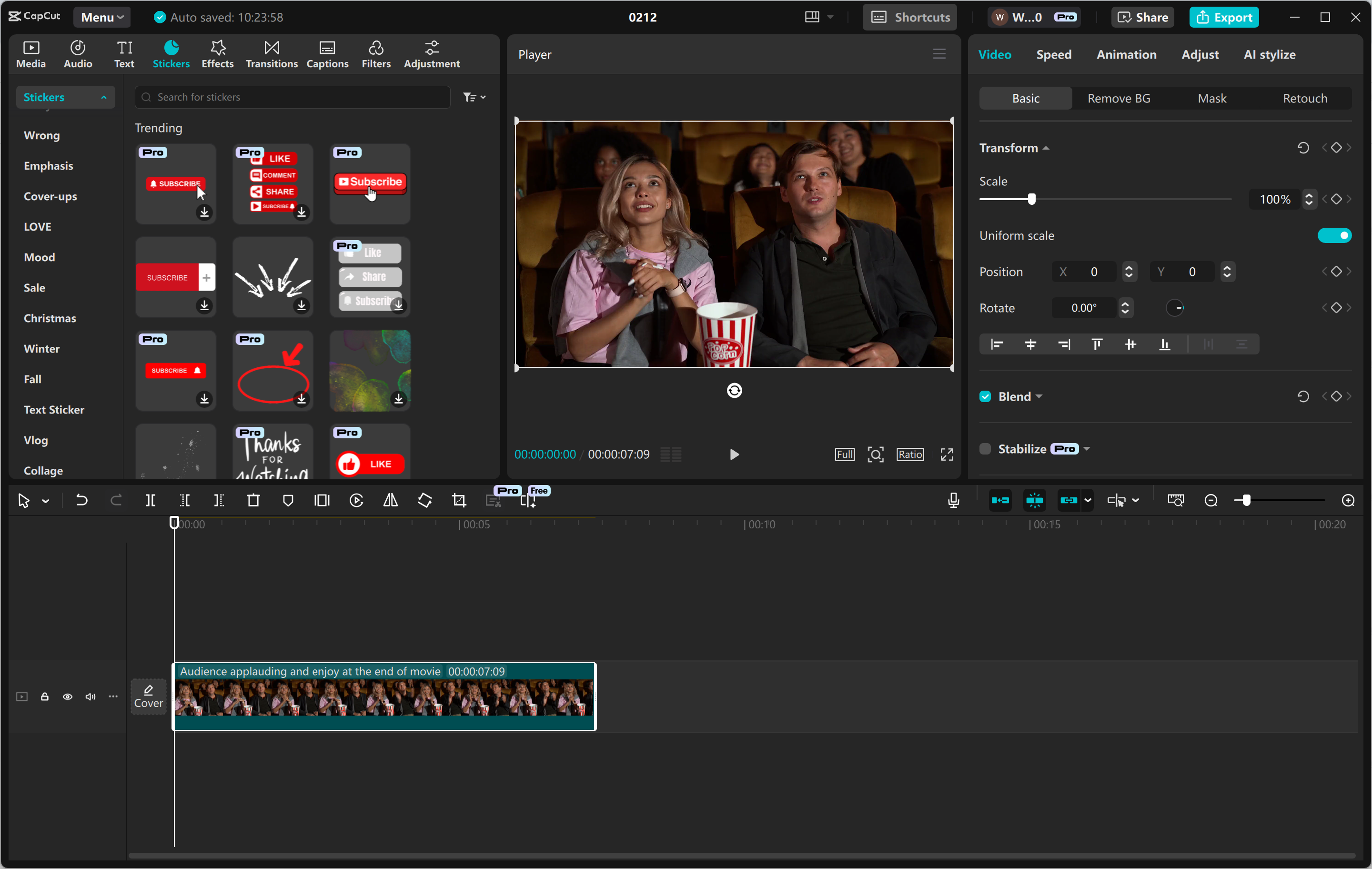 واجهة محرر فيديو سطح المكتب CapCut - أفضل طريقة لعمل ملخصات أفلام YouTube