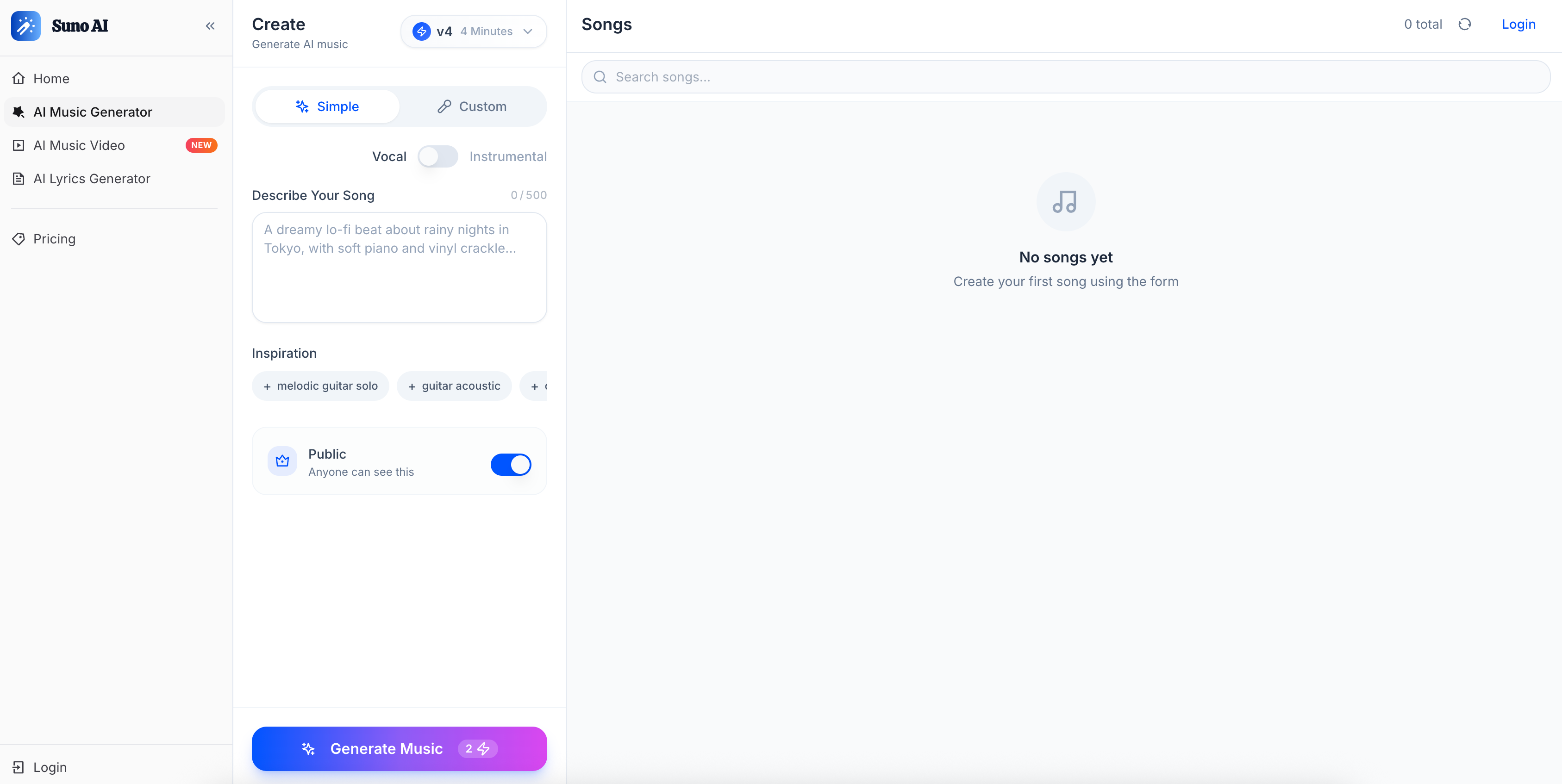 Suno's AI Music Generator