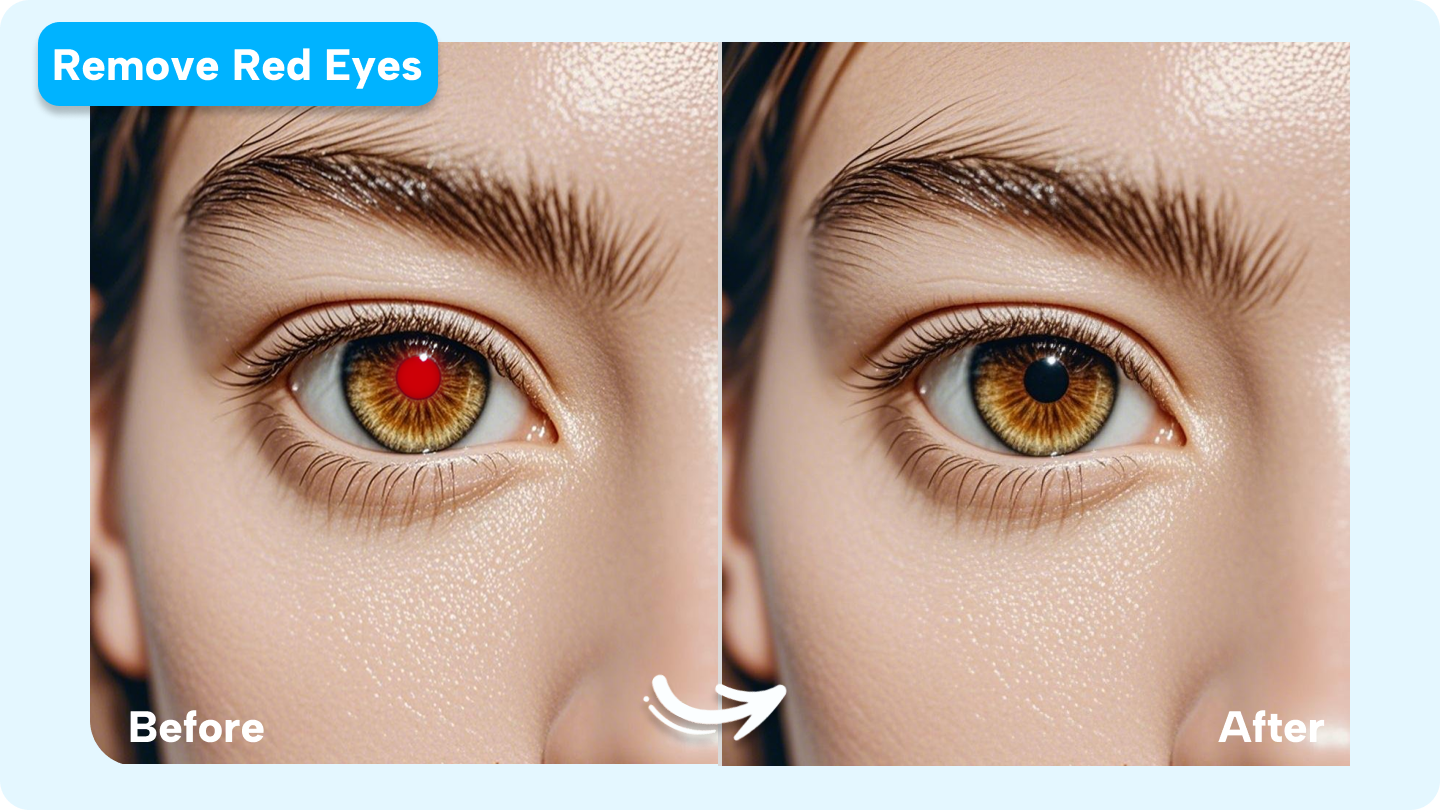 Remove red eye in google photos 
