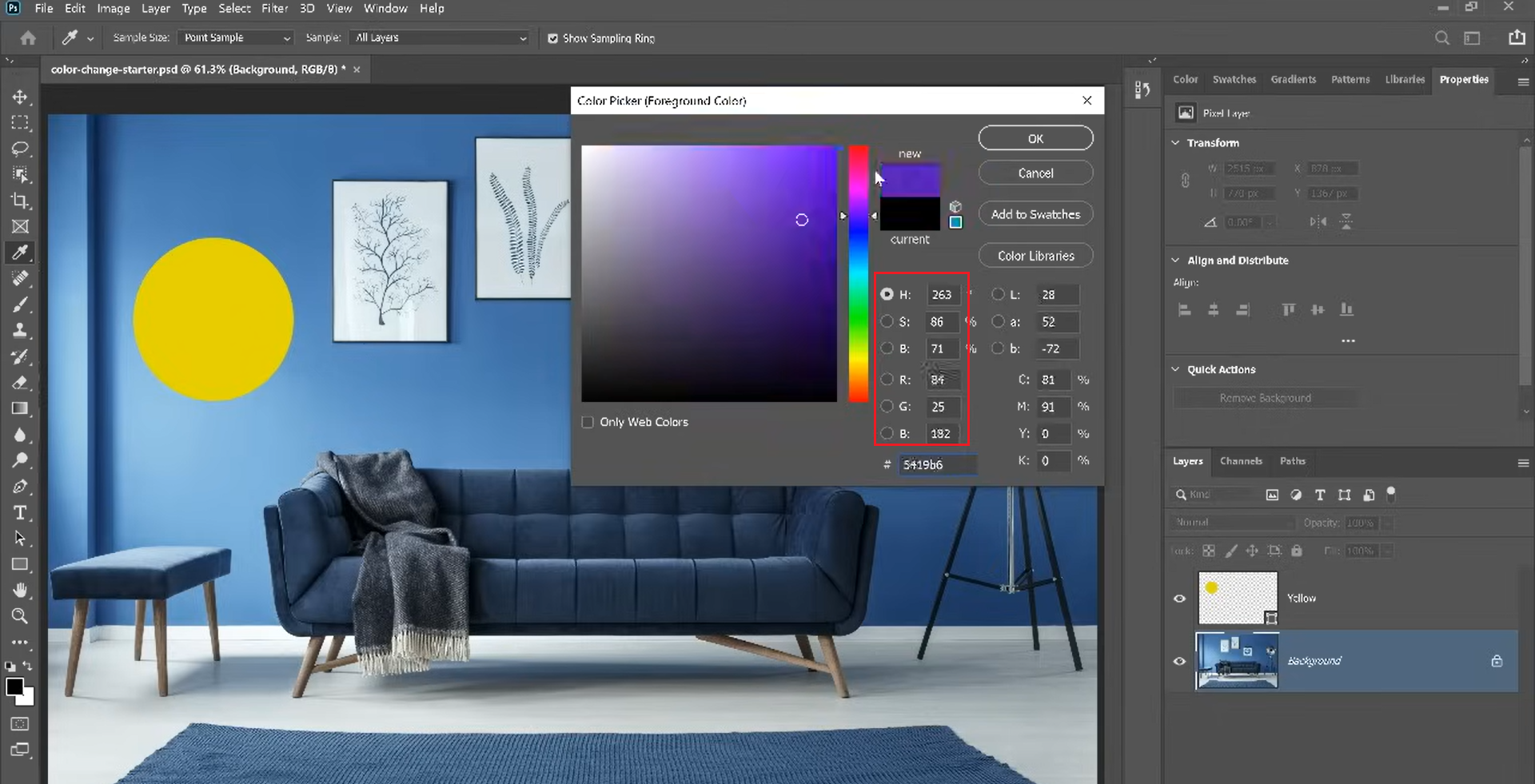 hue/saturation