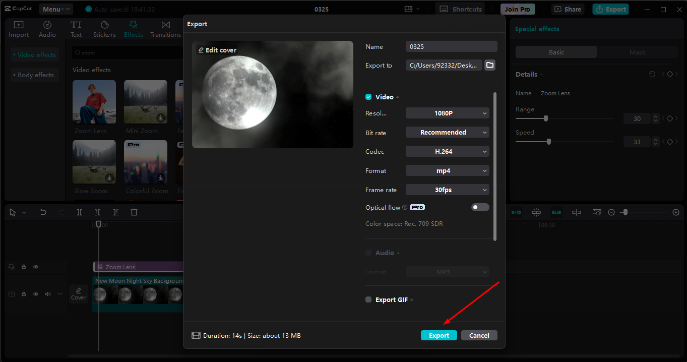 Exporting high-quality video from the CapCut desktop video editor