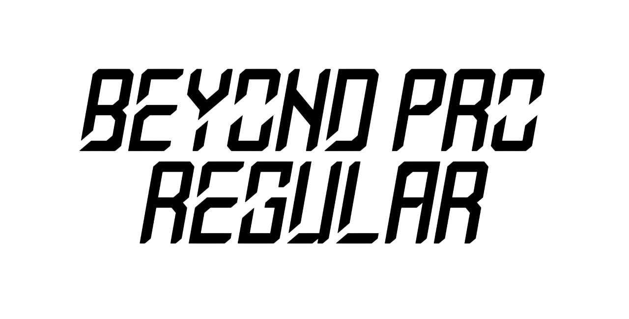 T-shirt font - beyond pro regular