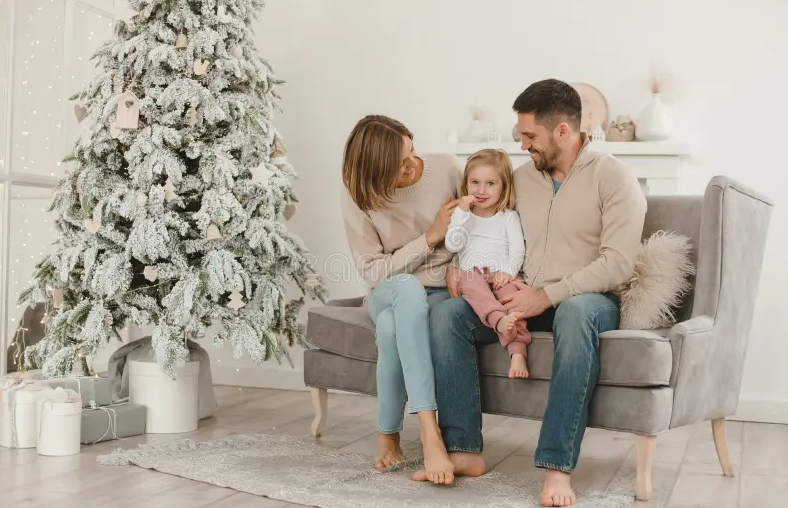 Minimalist modern Christmas look