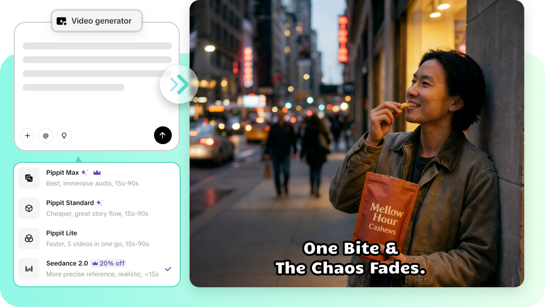 Instant video ads from links