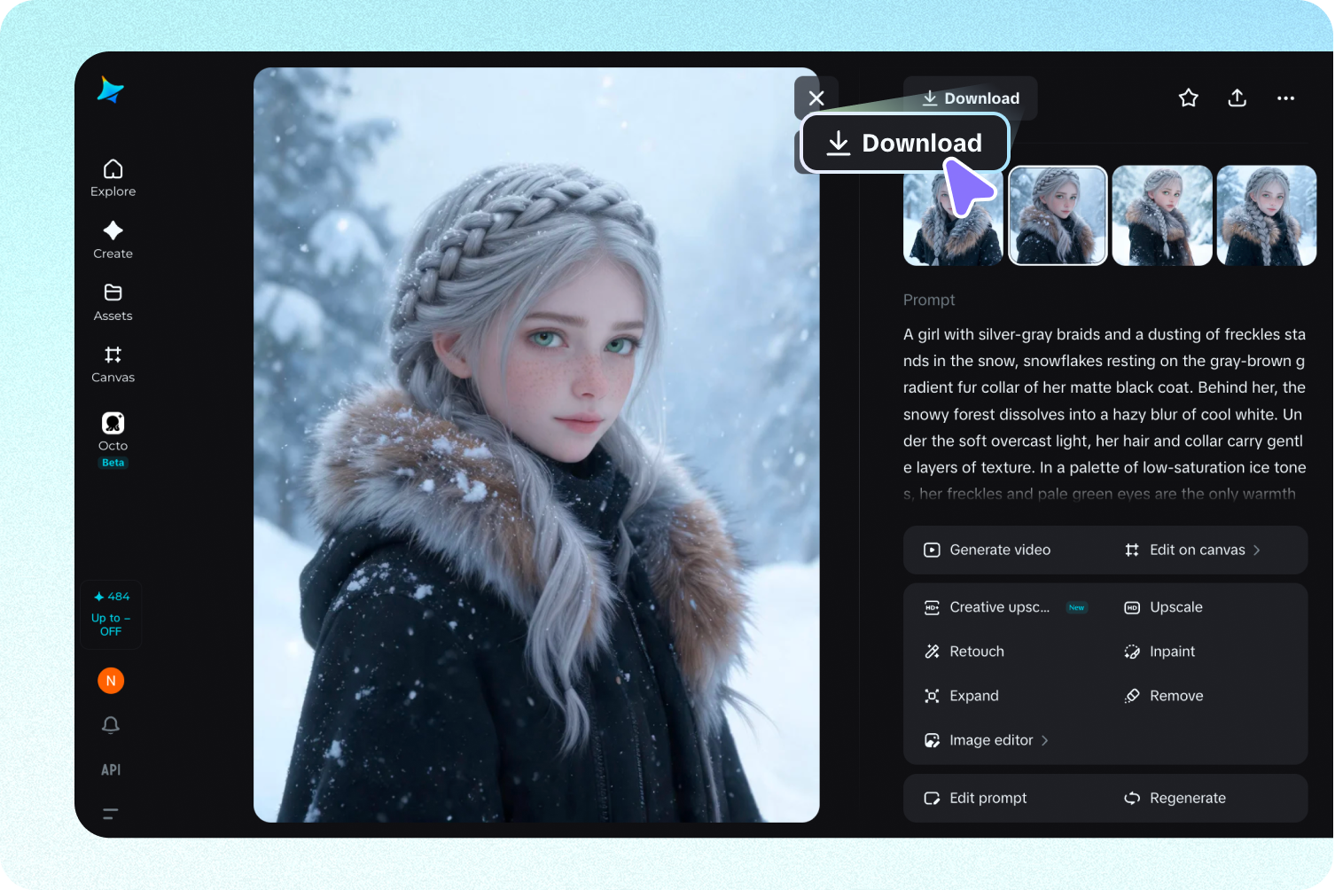 Preview, refine, and download