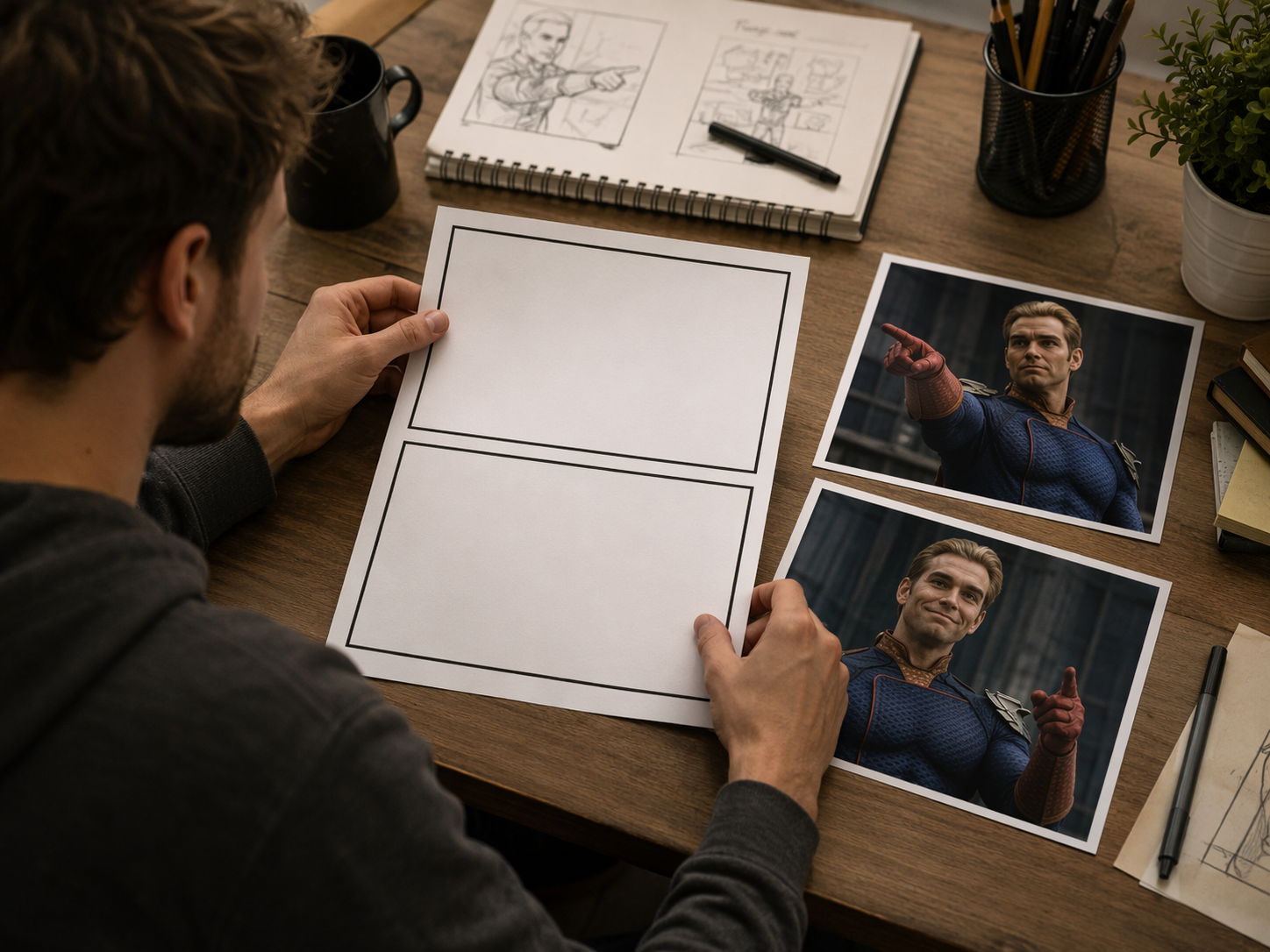 Dreamina Spider-Man zeigt auf Meme Prompt Beispiel 3