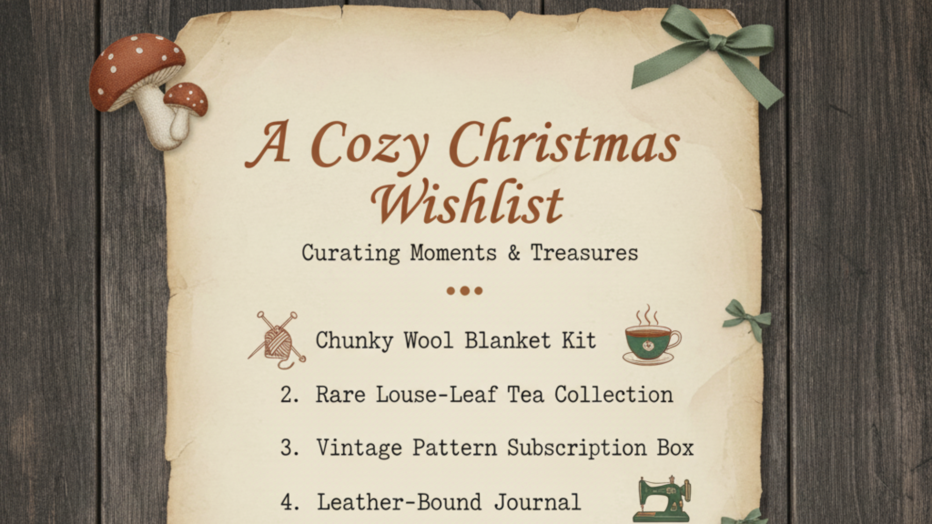 The vintage wishlist template