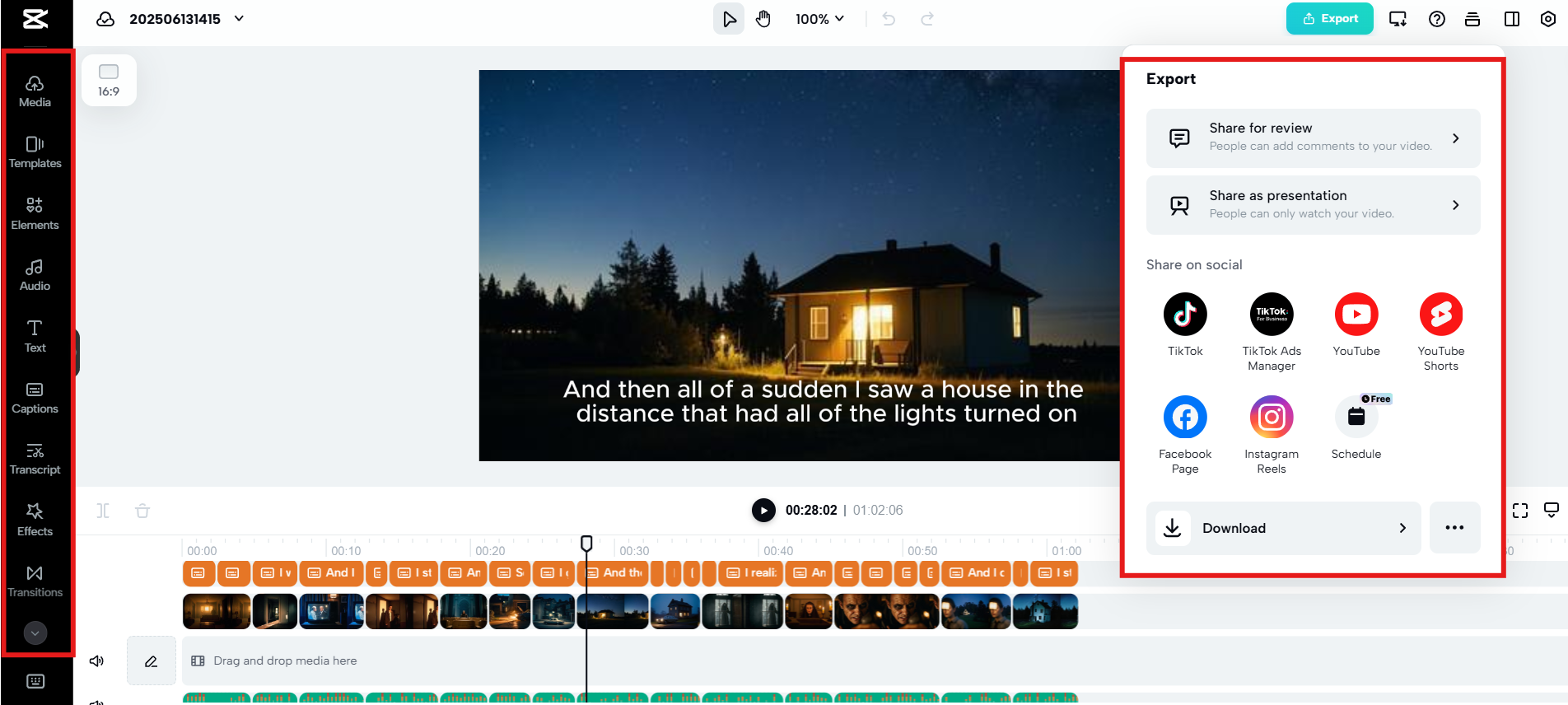 Edit more and export the video
