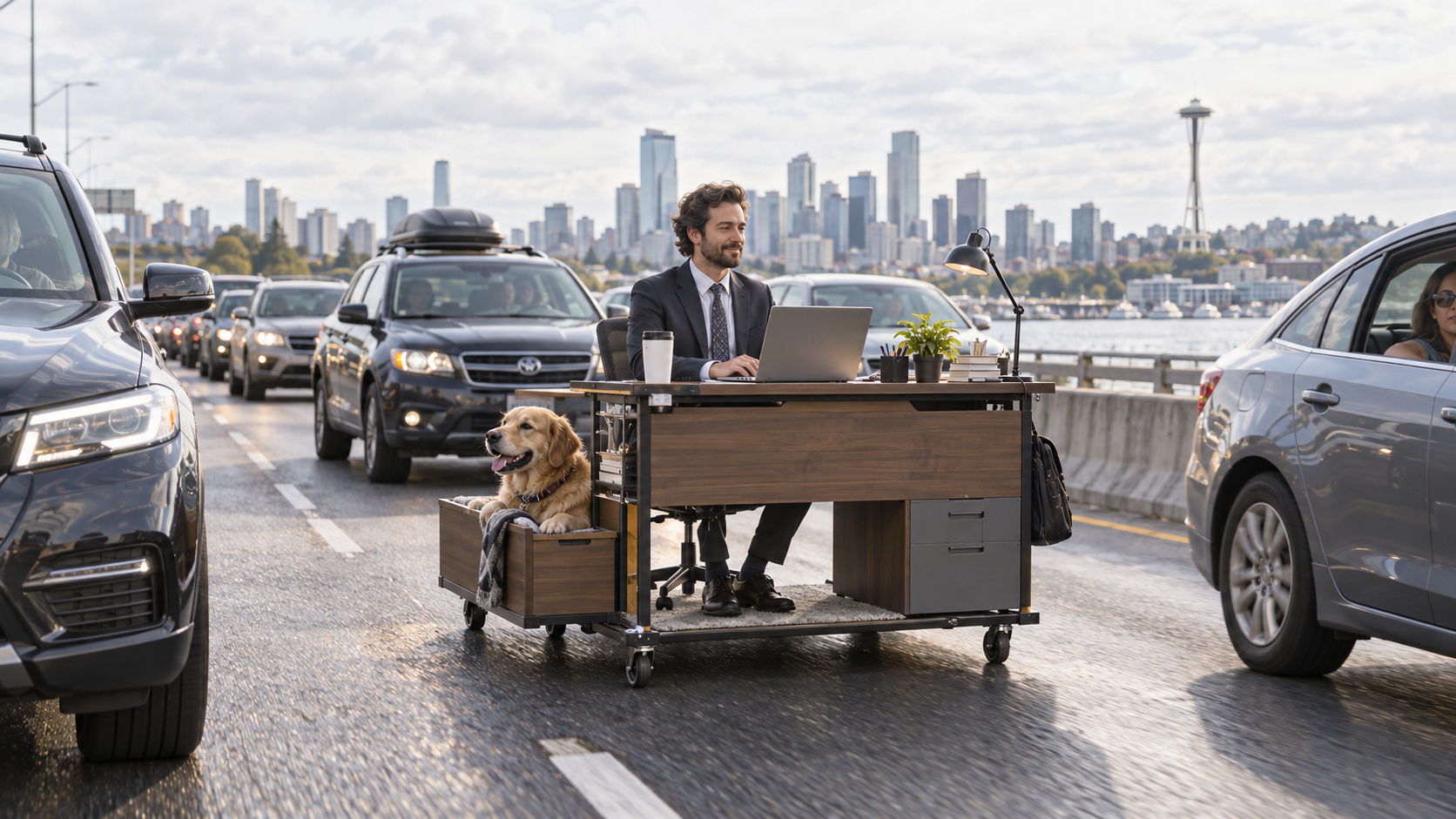 Office Desk on Wheels example
