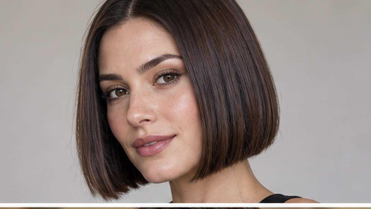 Sleek Blunt Bob example for Bob Cut AI Trend