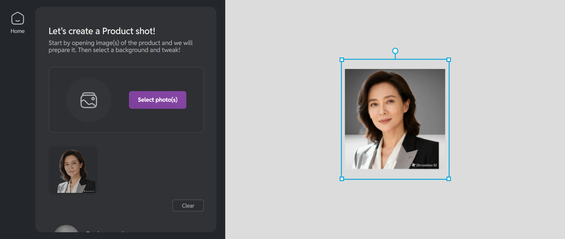 Interfaz Pixlr que muestra retoque de IA, filtros y herramientas de edición de imágenes para fotos de perfil profesionales y casuales