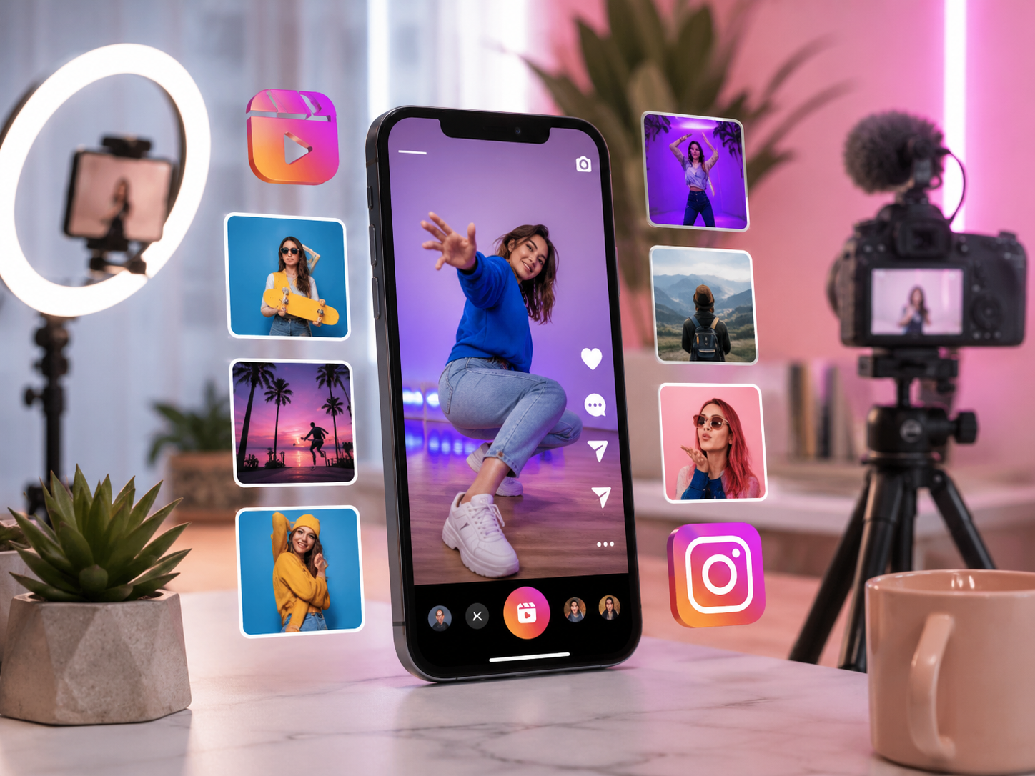 Content for TikTok, Instagram, YouTube