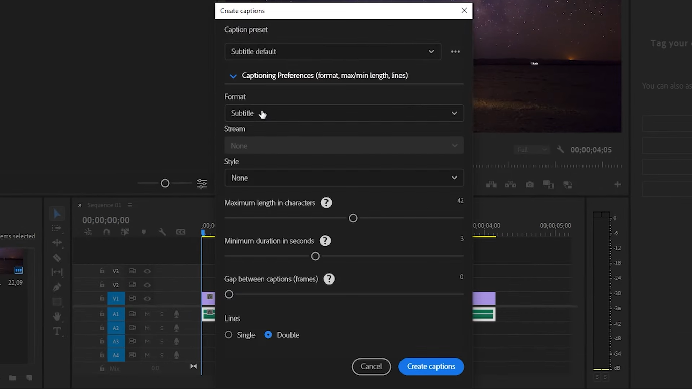Passen Sie Ihre Untertitel an