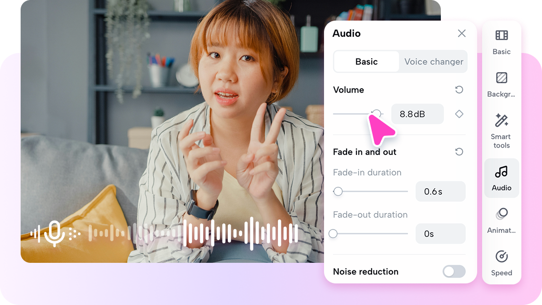 Control speed of your voice and customize it 
