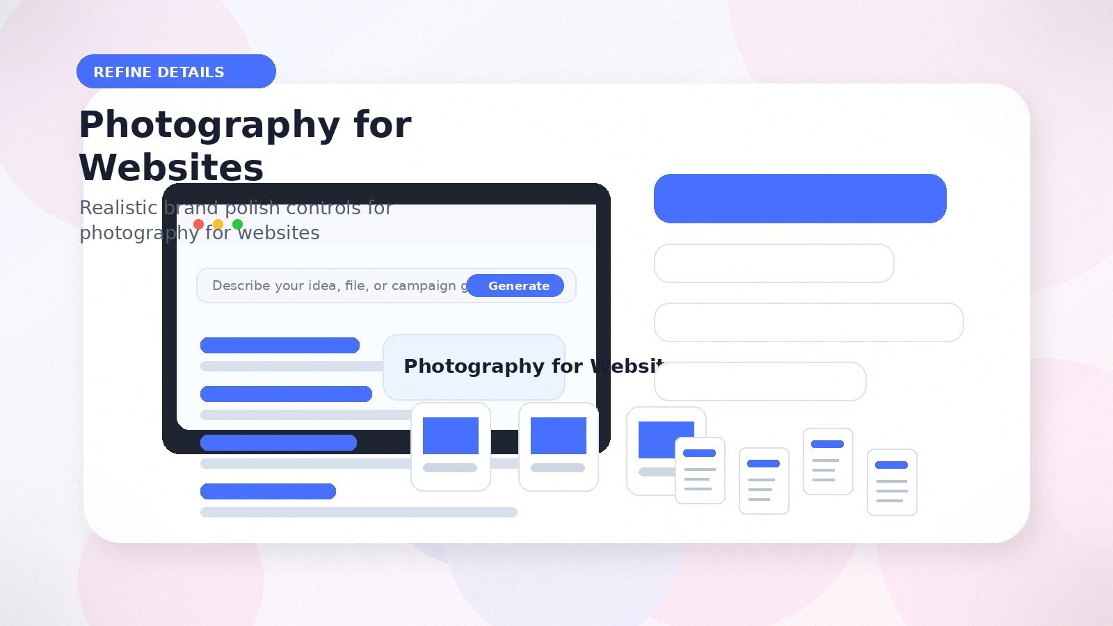 Photography for Websites realistic refine details visual for photography for websites