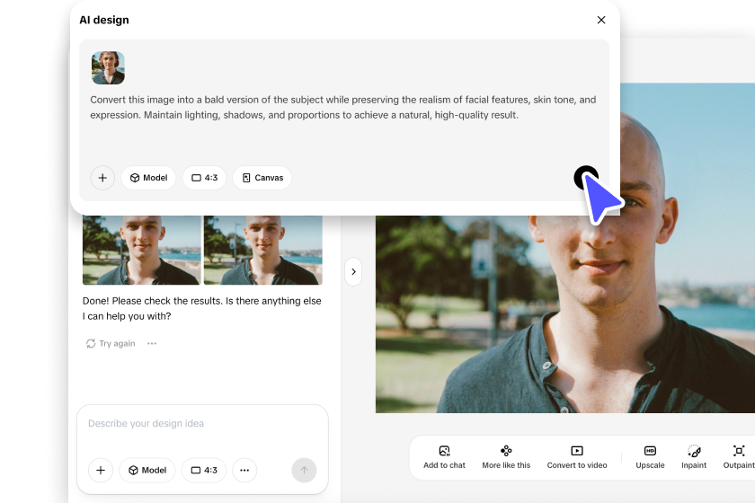 Go bald with simple prompt 