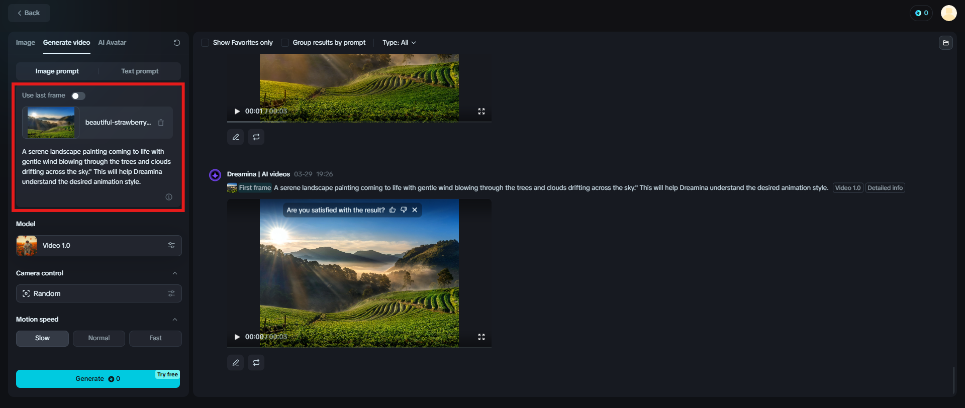 Upload image and add prompts