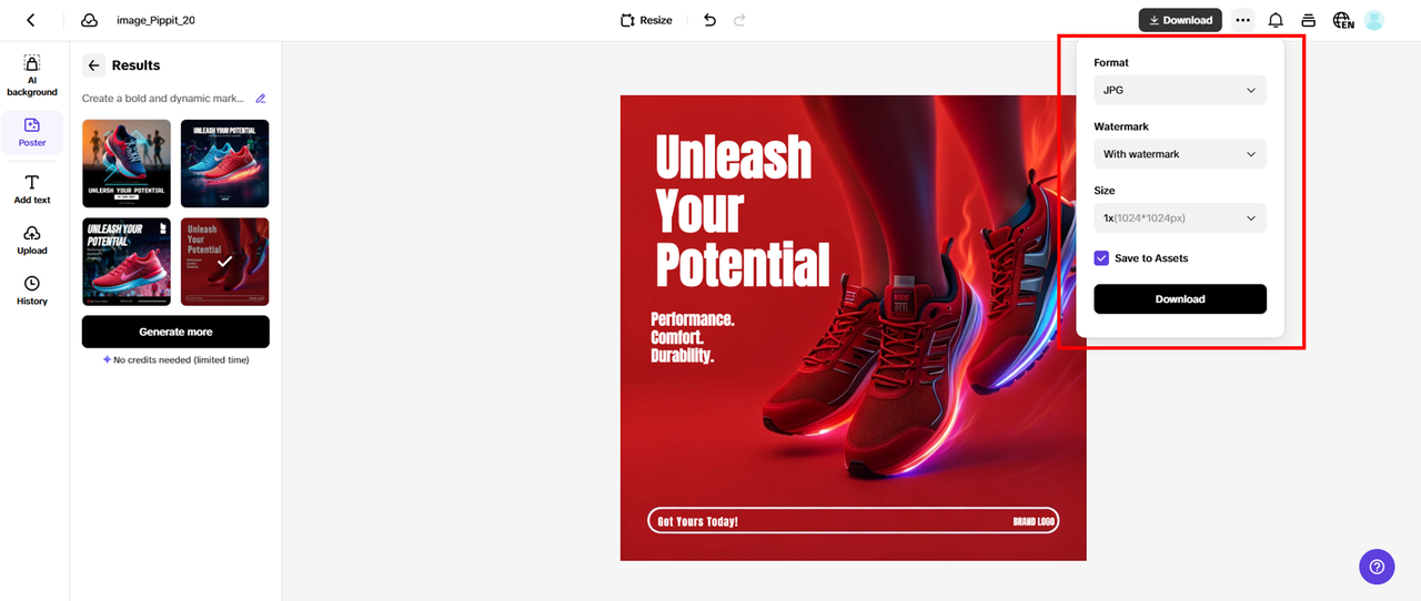 Finalize and export your draft