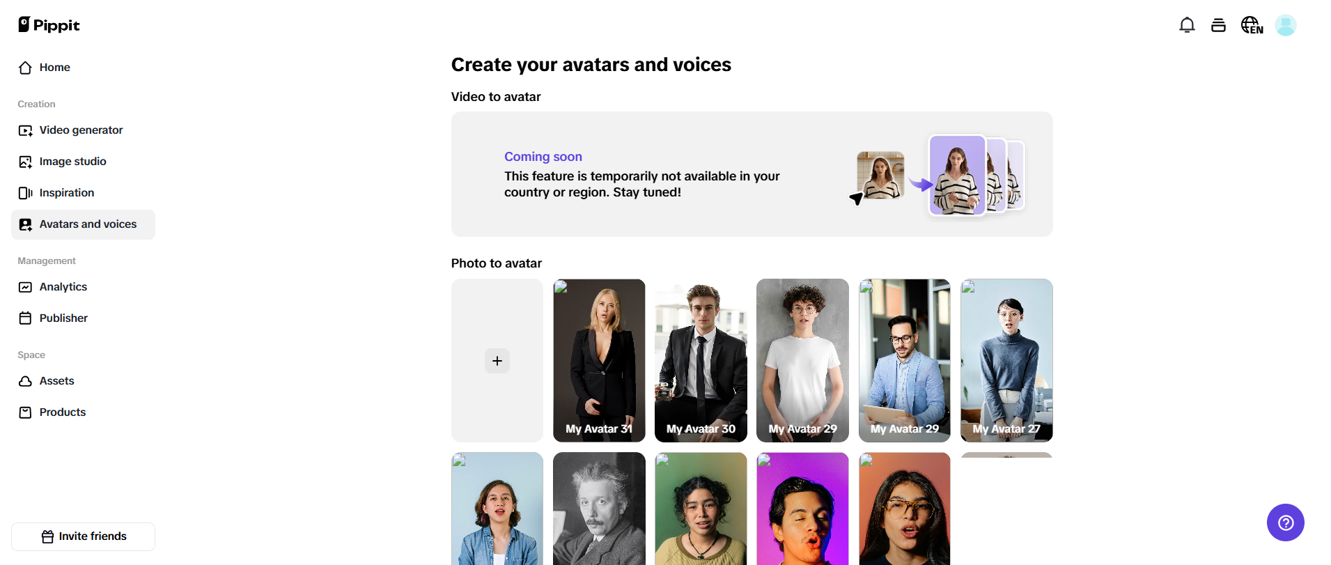 Lumikha ng avatar na parang tao