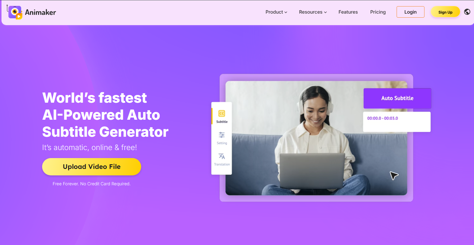 Animaker caption creator ai
