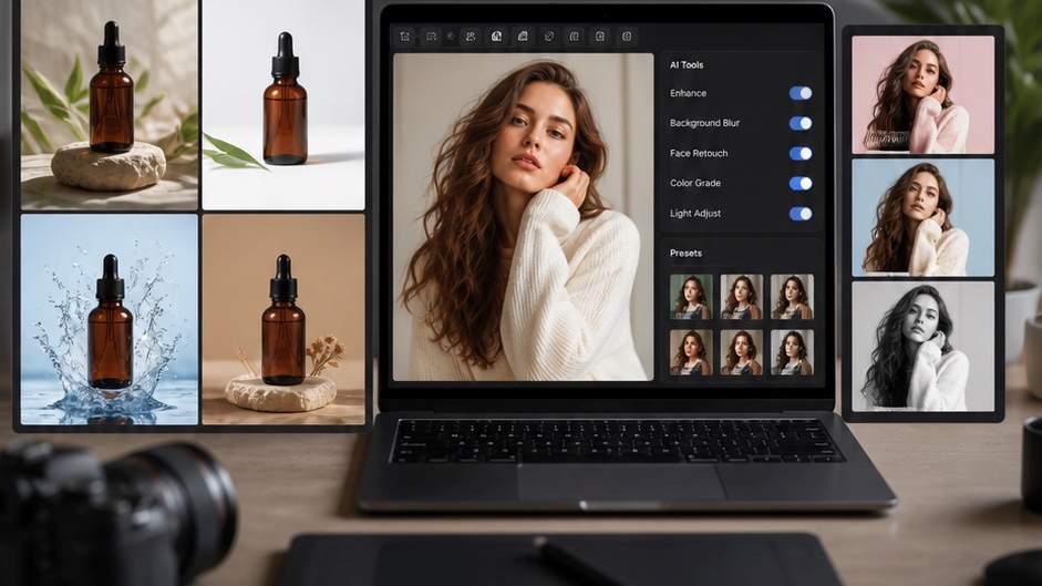 PicWish alternative AI photo editing workflow visual