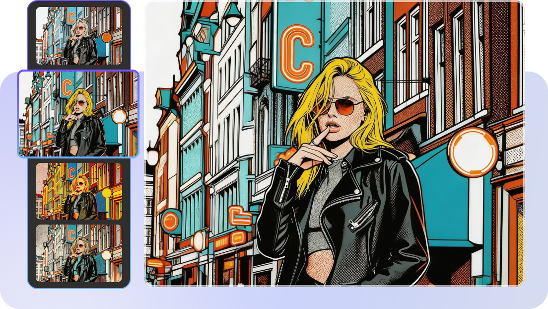 Crea più varianti pop con Dreamina AI Agent