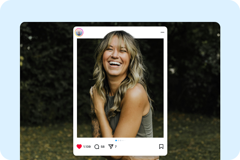improve profile photos with an AI smile face