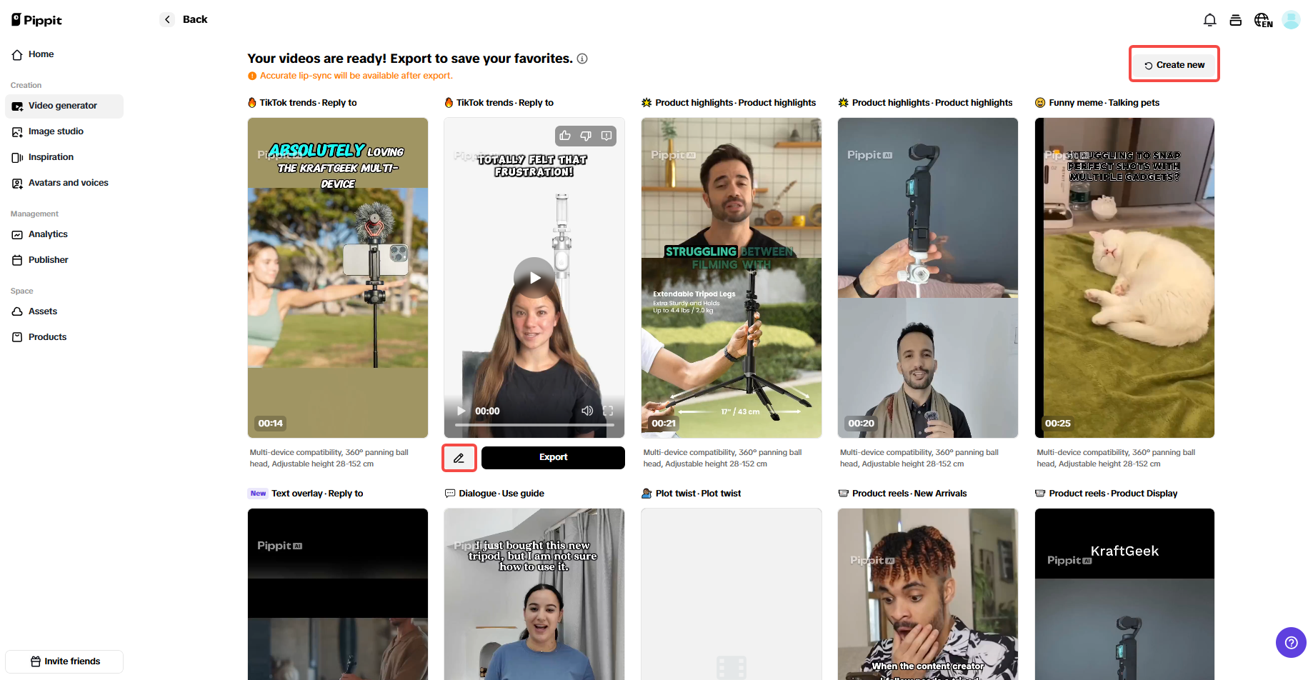 Piliin ang iyong video o ad