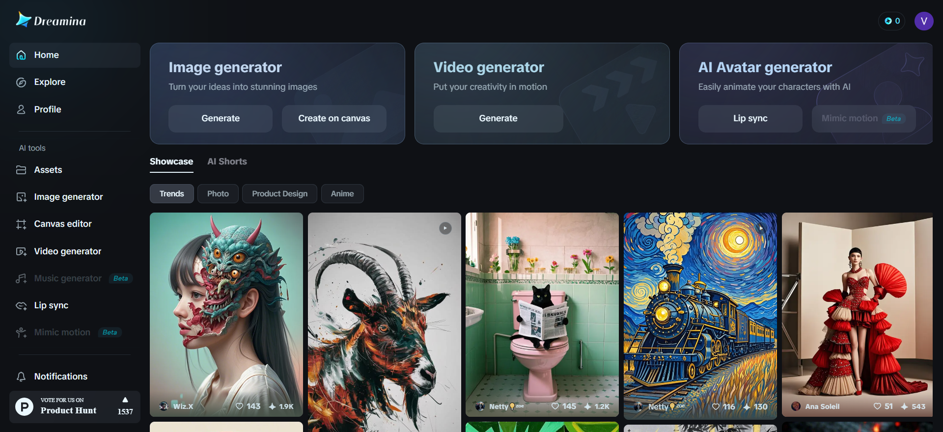 Alternativas de fluxo IA : Dreamina