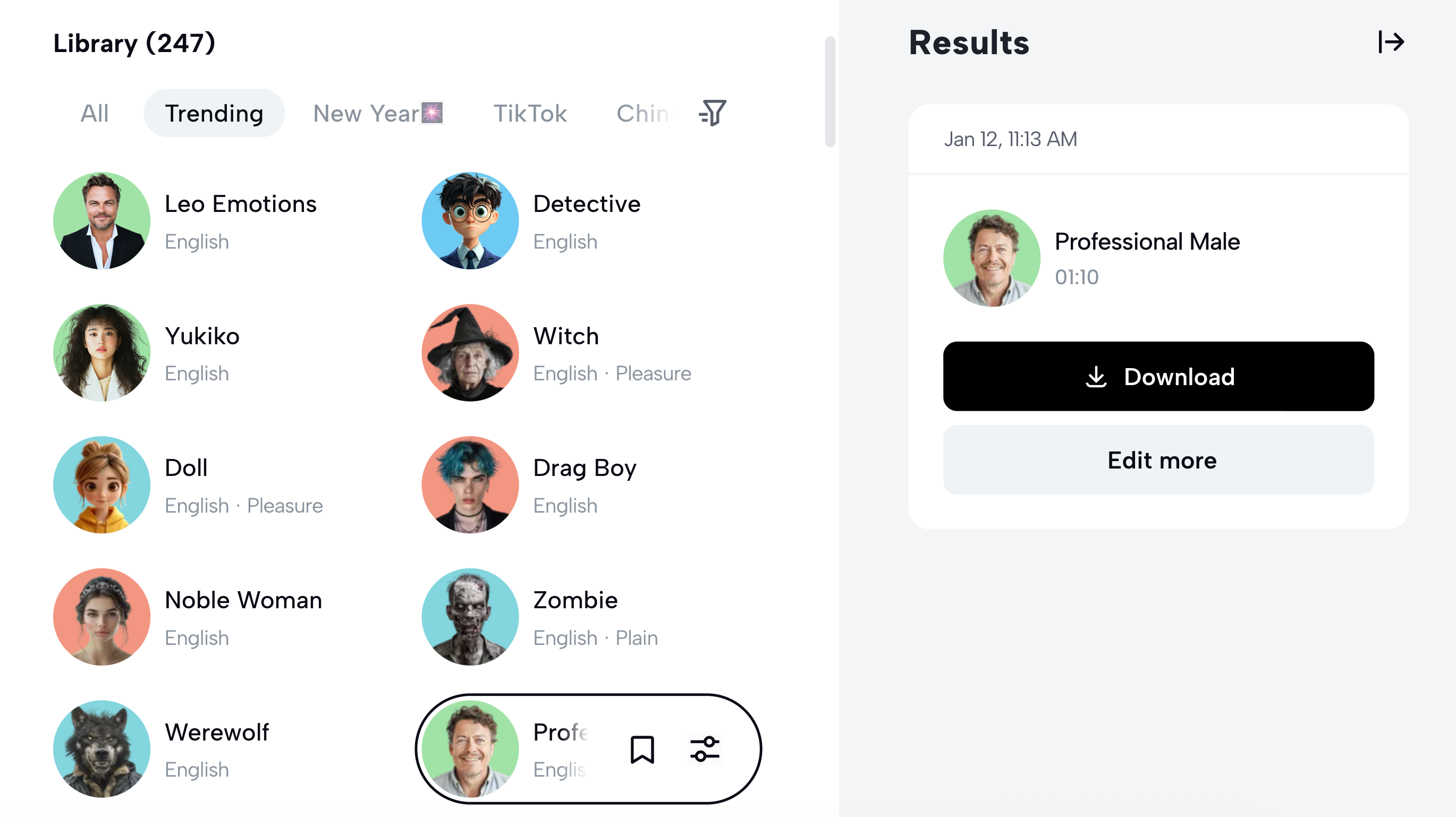 Download or Edit Audio