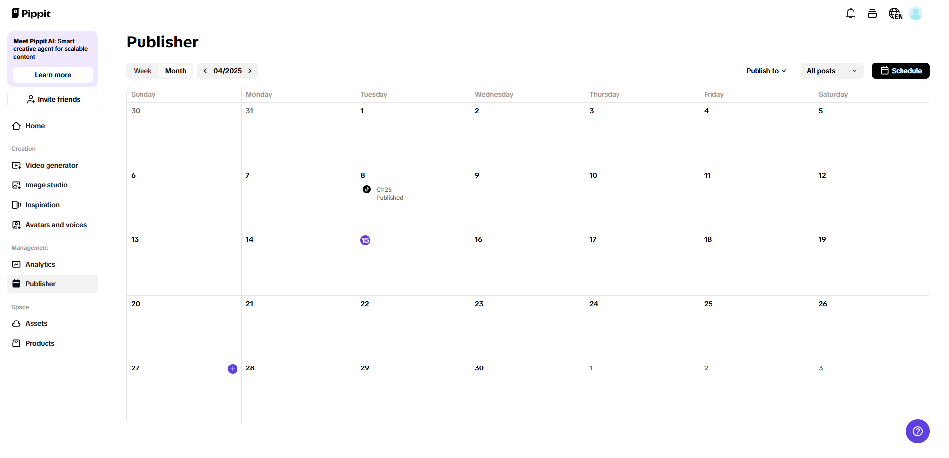 One click easy publish