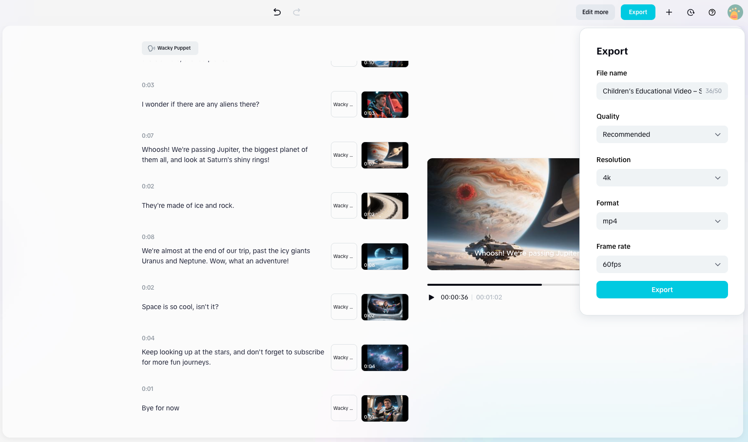Review, Export, and Save