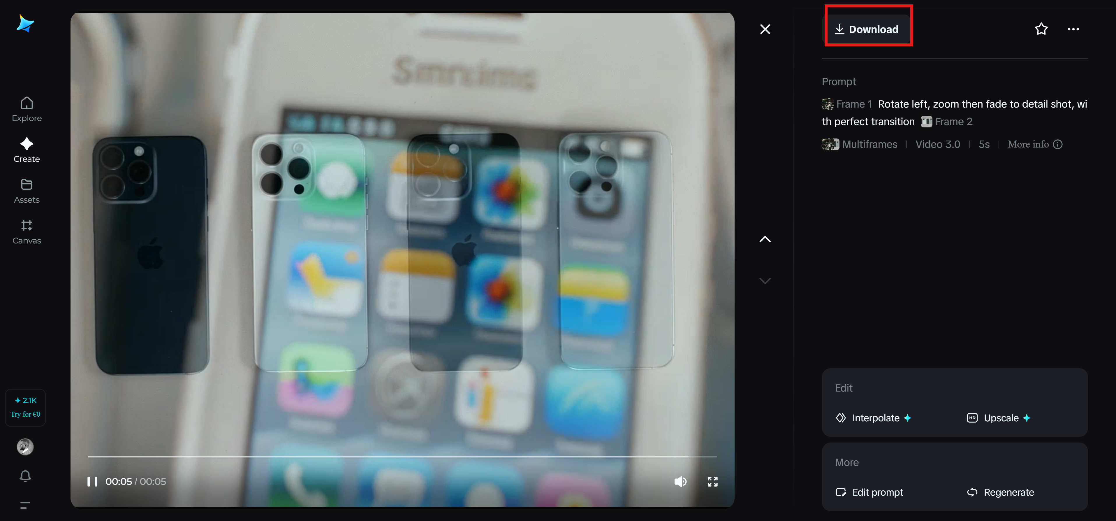 Dreamina: Product advert design