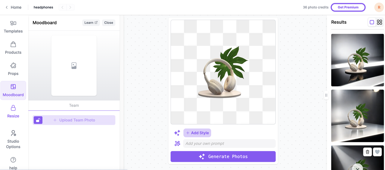 تغيير خلفية الصور باستخدام Mokker AI
