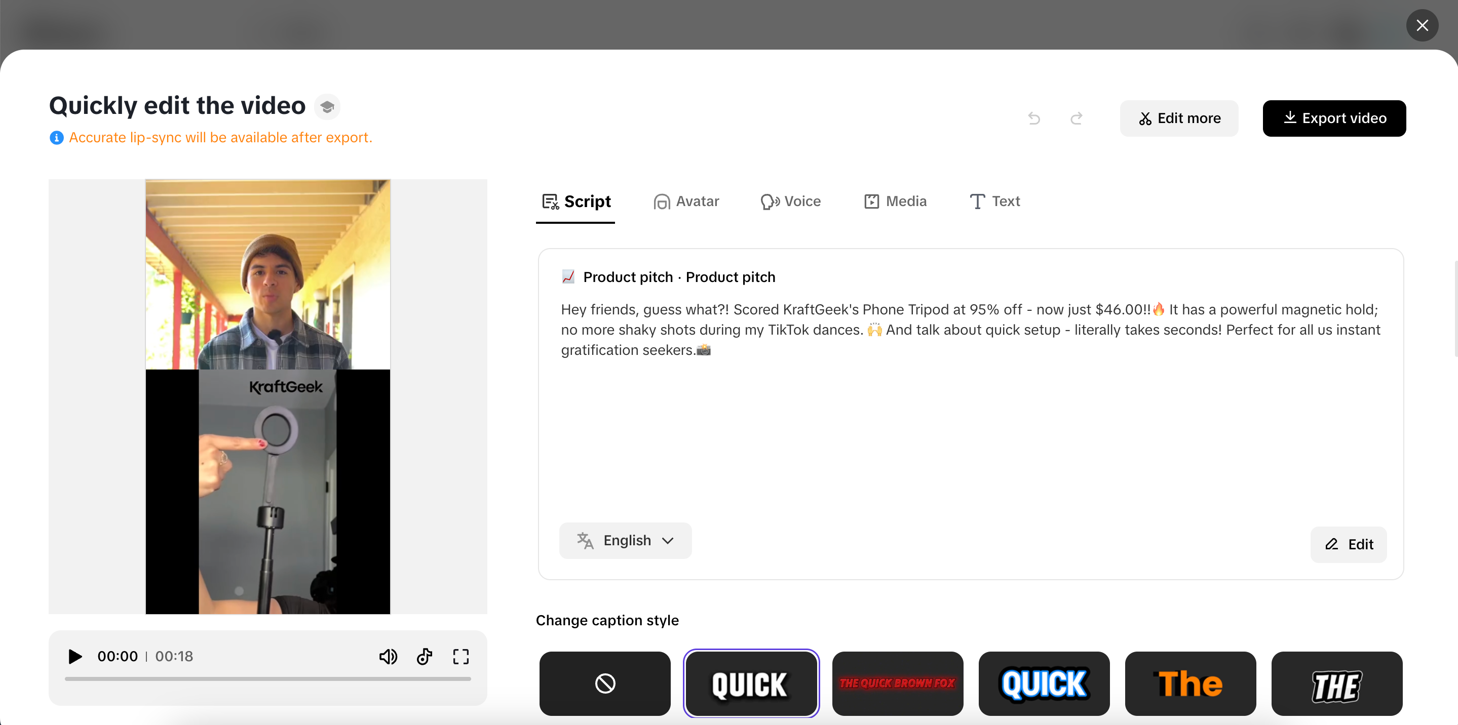 Quick adjustment to your content