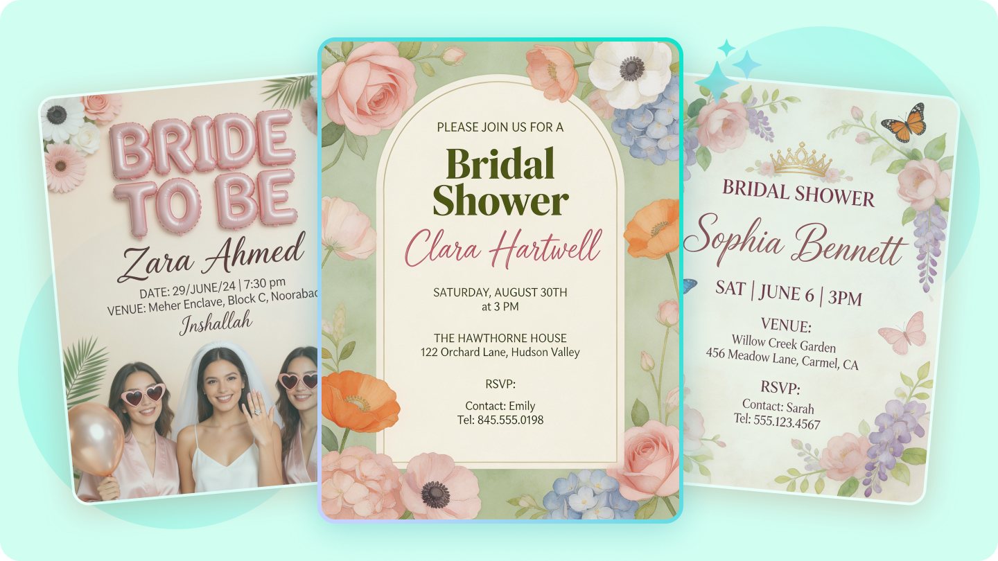 Bridal Shower Invitation Ideas & Create Unique Cards with AI