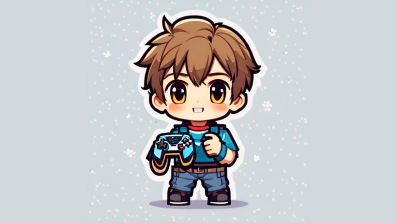Pixel-style boy chibi art
