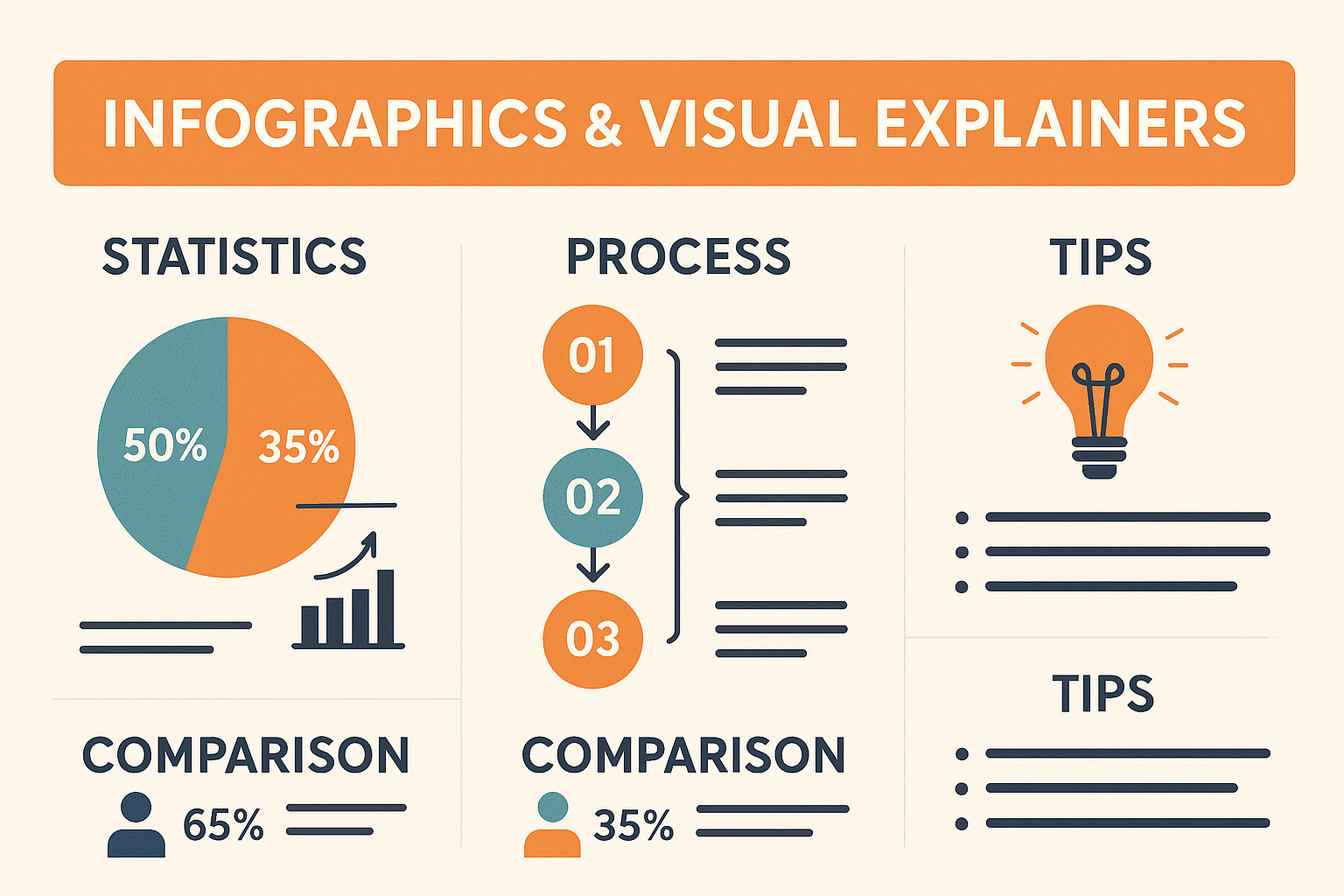 Infographics & visual explainers as marketing collateral