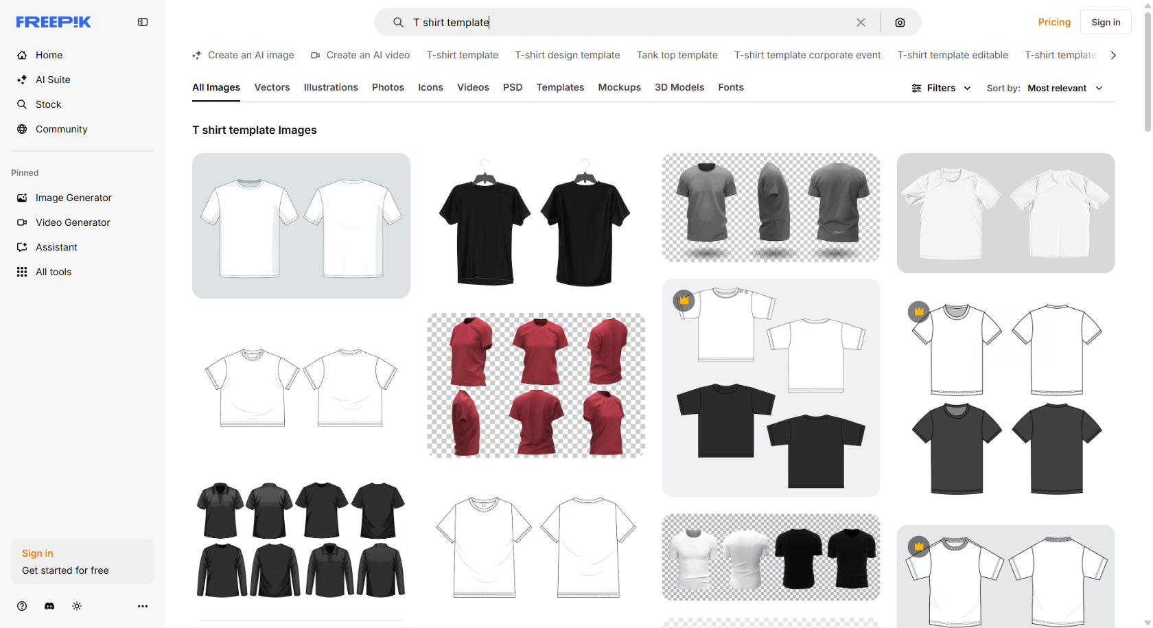 Freepik t-shirt templates