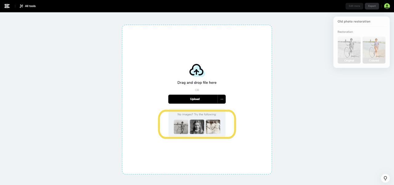 Use sample images